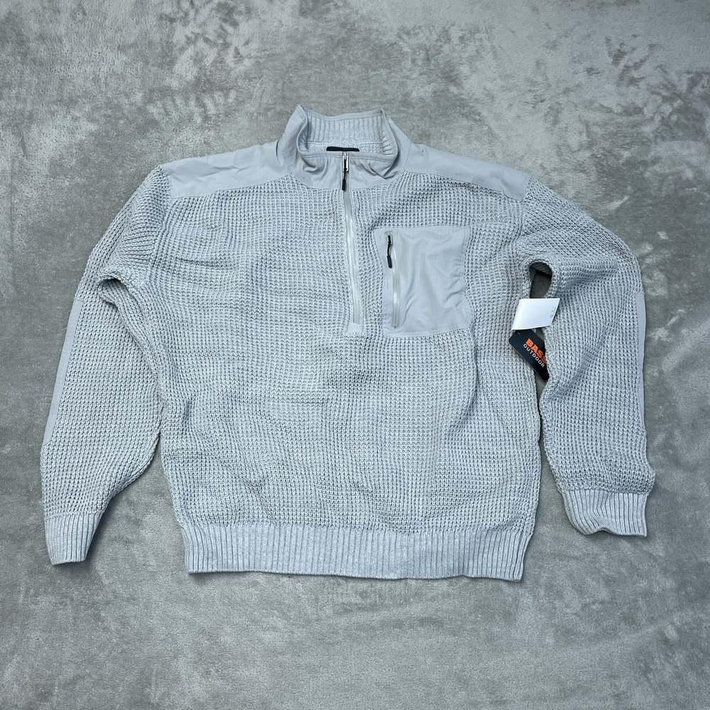 Bass Outdoor Men's XL Mixed Sweater Glacier Gray e0509